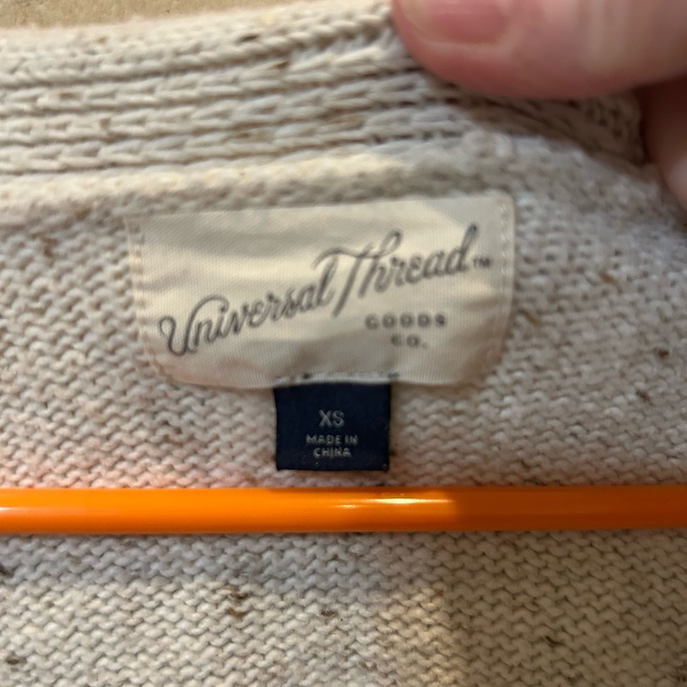 Universal Thread Light Gray/Oatmeal Speckled Open… - image 3